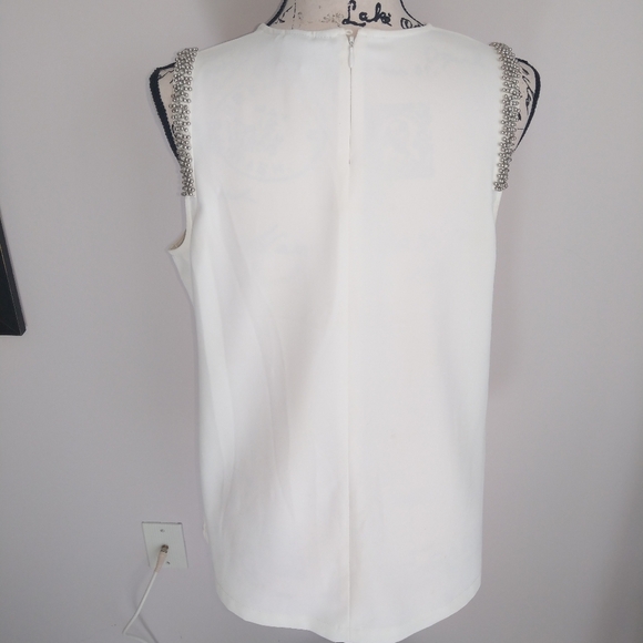 H&M sleeveless, white blouse, Size 10 - Picture 4 of 9